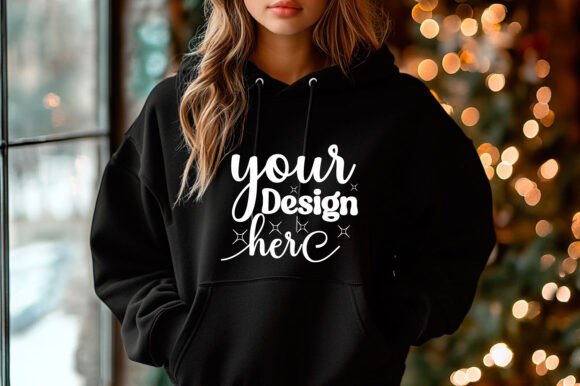 Christmas 18000 Women Hoodie Mockup 39 for Product Mockups and Graphics