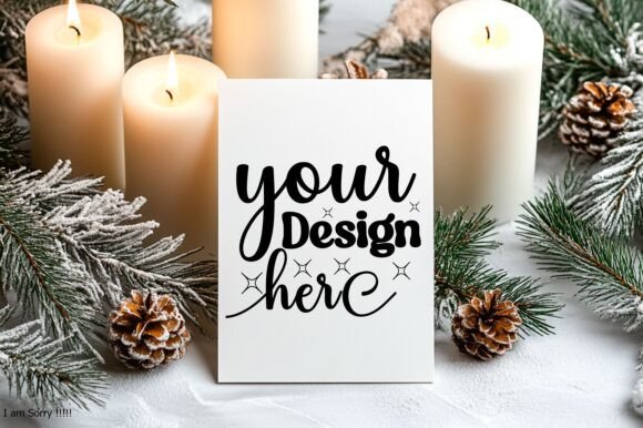 Christmas Card Mockup 11 - Product Mockups for Handmade Creations
