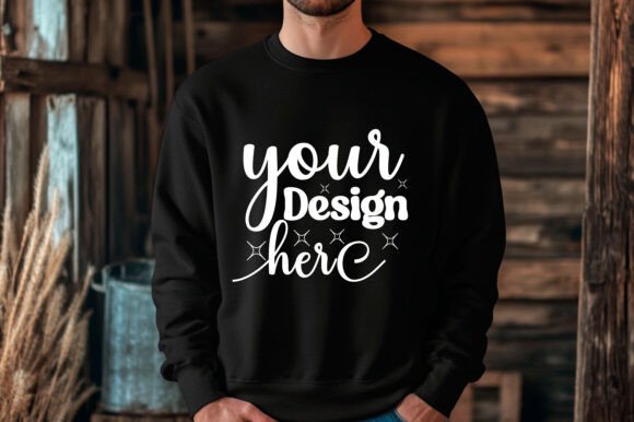 Christmas Gildan 18000 Mockup 12 for Graphics and Product Mockups