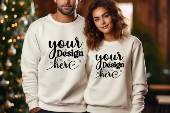 Christmas Gildan 18000 Mockup 25: A Graphic Design Asset for Product Mockups