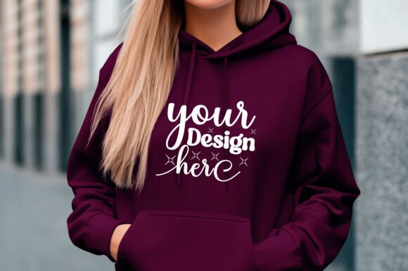 Christmas Girl Hoodie Mockup 56 for Product Mockups and Graphics