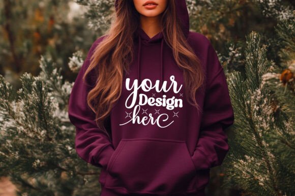 Christmas Girl Hoodie Mockup 57 for Product Mockups and Graphics