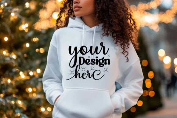 Christmas Girl Hoodie Mockup 92 for Product Mockups and Graphics