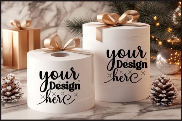 Christmas Toilet Roll Mockup 107 for Graphics and Product Mockups