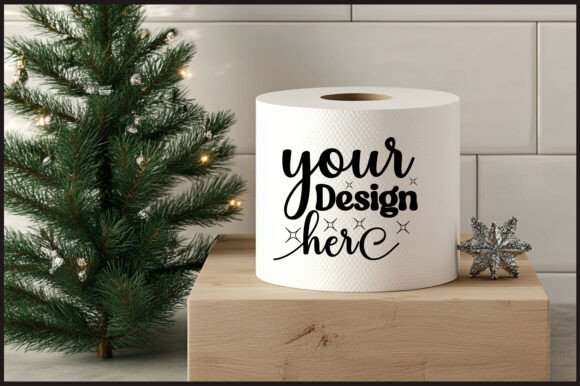 Christmas Toilet Roll Mockup 15 - A Graphic Design Asset for Product Mockups