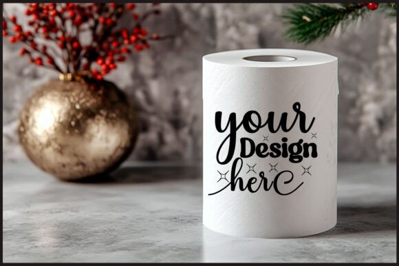Christmas Toilet Roll Mockup 79: A Graphic Design Asset for Product Mockups