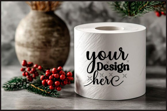 Christmas Toilet Roll Mockup 96: A Graphic Design Asset for Product Mockups