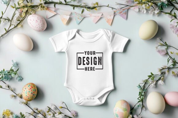 Easter Baby Bodysuit Mockup Review
