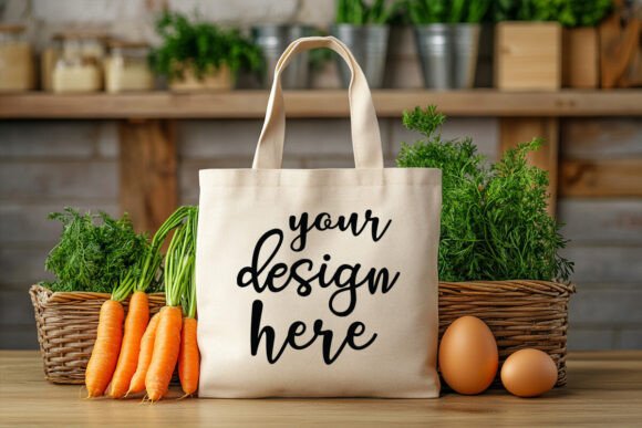 Easter Tote Bag Mockup for Product Mockups and Graphics