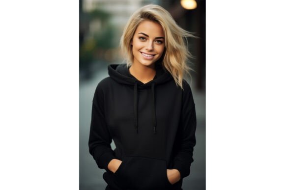 Female Wearing Black Hoodie Mockup Review
