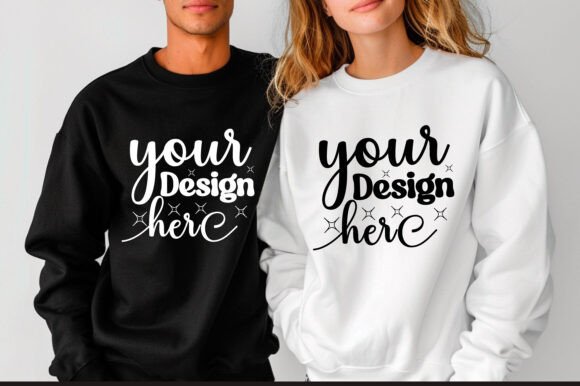 Gildan 18000 Couple Mockup 27 - A Festive Graphic Design Asset