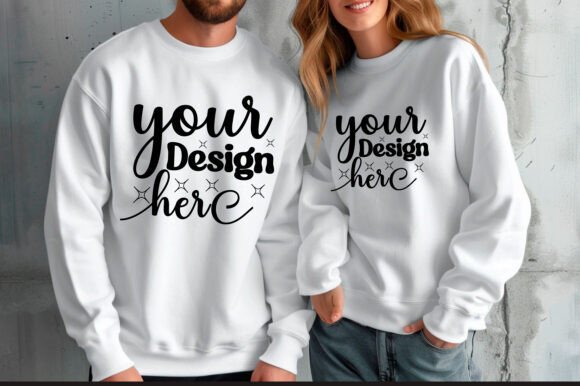 Gildan 18000 Couple Mockup 37 - A Festive Graphic Mockup for Product Sellers