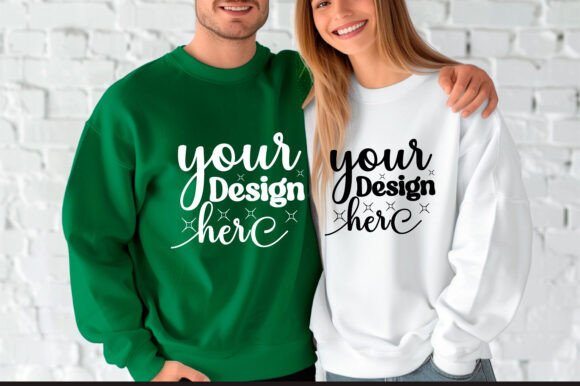 Gildan 18000 Couple Mockup 51: A Versatile Graphic Design Asset for Product Mockups