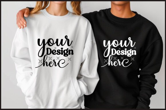 Gildan 18000 Couple Mockup 6 – A Graphic Design Asset for Product Mockups