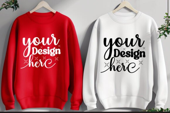 Gildan 18000 Couple Mockup 70 for Product Mockups and Graphics