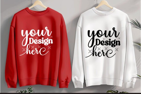Gildan 18000 Couple Mockup 71 for Product Mockups and Graphics