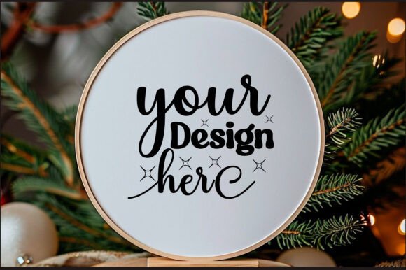 Round Christmas Ornament Mockup 58 for Product Mockups and Graphics