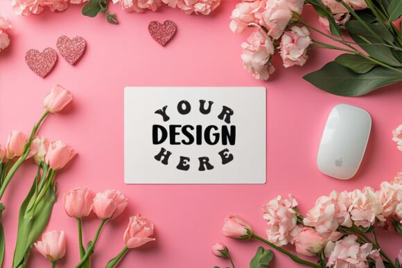 Valentines Mousepad Mockup for Graphics and Product Mockups
